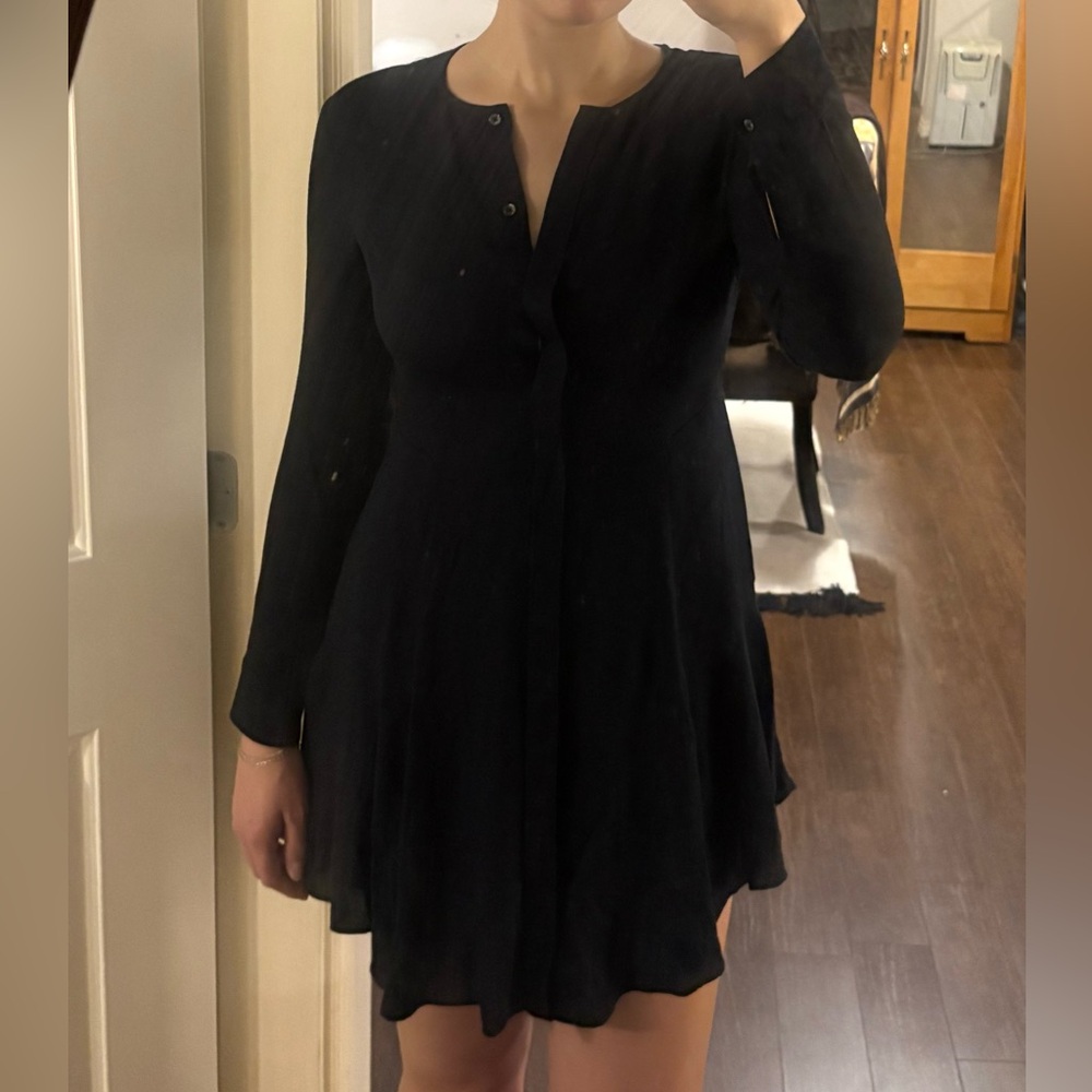 A.L.C. Randi Black Long Sleeve Dress